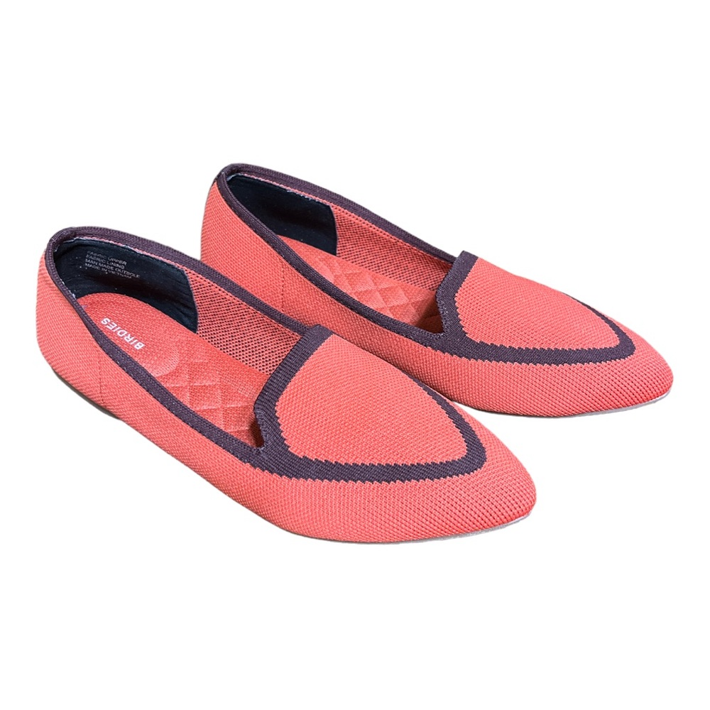 Birdies Orange and Maroon Pointed Flats Size 7
